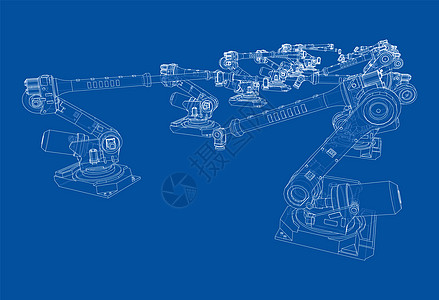 一种工业机器人操纵者机器技术机械生产草图电脑自动化蓝图3d力学图片