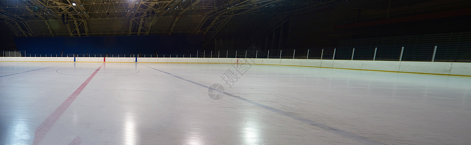 空冰场 曲棍球场冰球竞赛体育场滑冰全景数字季节场地运动水晶图片