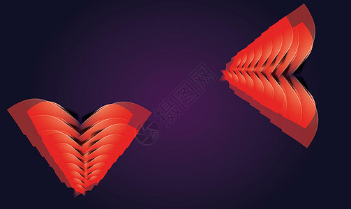 抽象背景上的红叶翅膀动物天堂艺术动画片波峰艺术品鸽子蓝色避风港图片