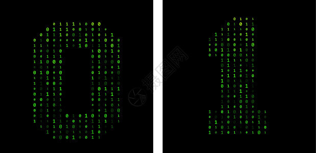 数字编号 0 1 二进制代码 矢量设计图片
