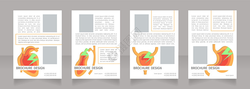 心血管紊乱病医疗指示空白小册子布局设计图片