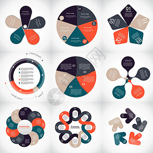 商业矢量它制作图案的信息图表模板集合数据网站电脑广告报告推介会收藏插图网络横幅图片