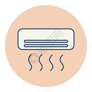 分体式空调平面矢量 ico冷却房子气候插图护发素雪花技术状况呼吸机扇子图片