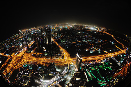 夜里迪拜市下城的全景玻璃场景旅游窗户建造天空城市市中心景观商业图片