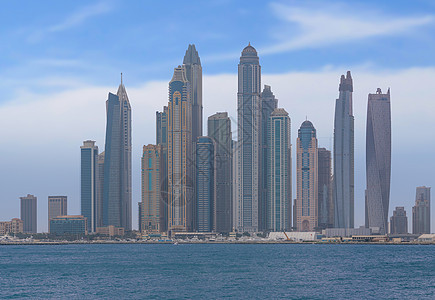 阿联酋迪拜市海湾场景海滩景观旅行地标酋长旅游全景建筑图片