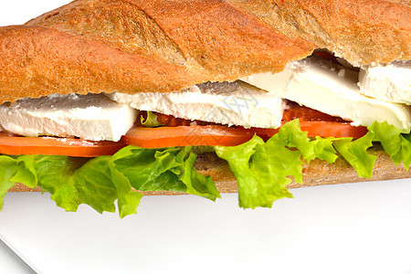 三明治营养早餐午餐火鸡美食饮食叶子桌子火腿洋葱图片