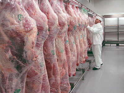 屠宰店铺包装职业食物市场销售年轻人猪肉专业围裙图片