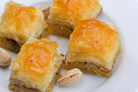 塔基什肉饼甜点情调文化美食核桃食物蜂蜜异国面包食欲宏观图片