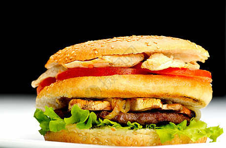 汉堡包芝麻餐厅烧烤面包汉堡午餐蔬菜食物包子洋葱图片