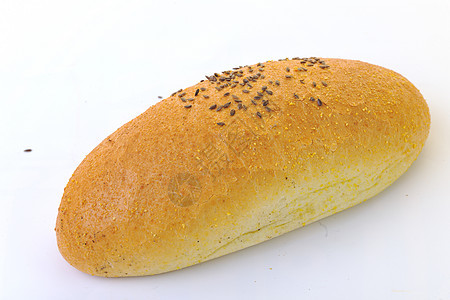 孤立的食品面包饮食芝麻面粉产品粮食宏观包子营养小麦早餐图片