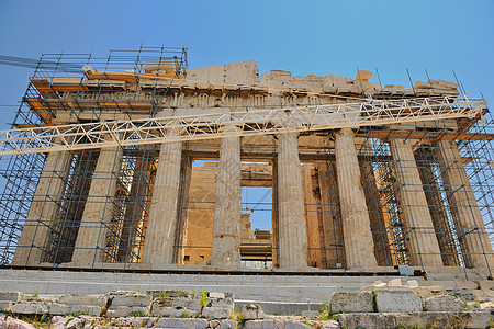希腊雅典帕台农神庙旅游建筑历史考古学柱子遗迹吸引力女神寺庙艺术图片