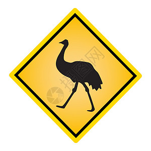 黄野生生物路牌和动物环形图的澳大利亚交通标志图片