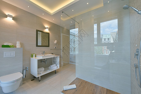 现代旅馆中最起码的浴池卫生间淋浴奢华卫生装饰公寓玻璃龙头风格耀斑图片