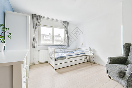 卧室的单张软床公寓财产装饰风格奢华财富房子建筑住宅建筑学背景图片