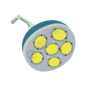 外科灯具图标 手术灯具光矢量图标的简单插图图片