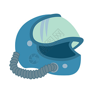 宇航员平顶头盔空间标志标志徽标矢量说明矢量插图图片
