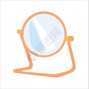 橙色 平板设计图示(面镜或台面镜)图片