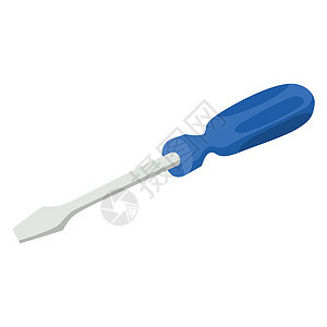 蓝色螺丝刀 用于在各种电子设备矢量插图中加紧或松开螺栓图片