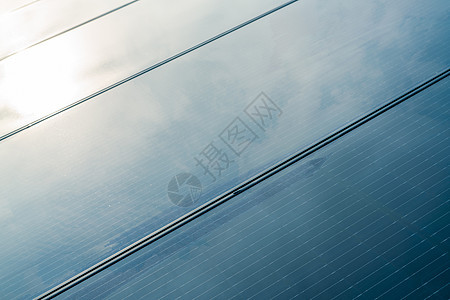太阳能电池板或光伏组件 太阳能为绿色能源 可持续资源 再生能源 清洁技术 太阳能电池板使用太阳光作为发电源网格力量天空车站发电机图片