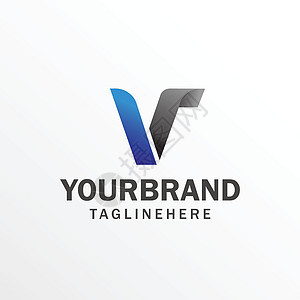 Logo V 字母 孤立于白色背景 矢量插图图片