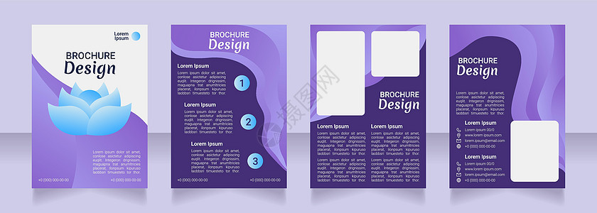 紫色空白宣传册设计图片