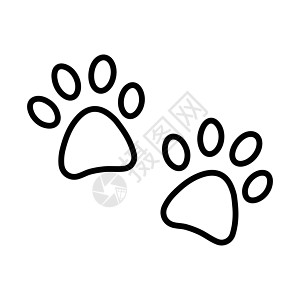 2个狗爪大纲动物矢量图标图片