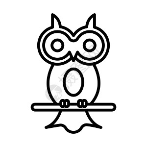 Owl 大纲图标动物矢量图片