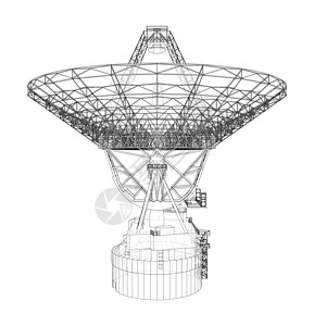 无线电望远镜概念概要说明天文学电波卫星盘子天线科学3d智力航天研究图片