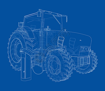 电农场拖拉机充电站线条电缆3d收费农民农业汽车车站电气生态图片