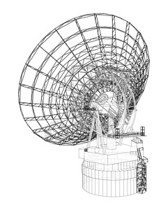无线电望远镜概念概要说明研究航天网络收音机天文信号天文学技术雷达3d图片