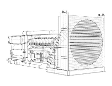 大型工业用柴油发电机机器资源植物草图引擎电压发生器燃料柴油机燃气图片