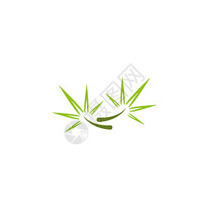 竹竹树标志图标设计插图矢量植物绿色标识树叶白色太阳叶子森林热带温泉图片
