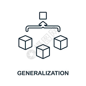 泛化图标 来自认知技能集合的线元素 用于网页设计 信息图表等的线性泛化图标符号图片