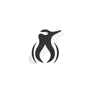 北极企鹅企鹅图标徽标设计模板插图野生动物绘画荒野艺术动物标识翅膀身份品牌卡通片插画