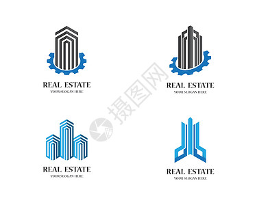 房地产标志图标它制作图案建筑艺术景观品牌城市标识房子插图白色公司图片