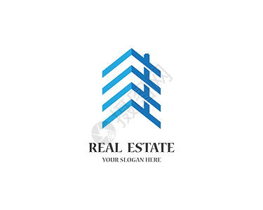 房地产标志图标它制作图案城市标识建筑公司房子商业创造力景观建筑物蓝色图片