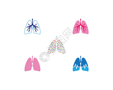 Lung 标识模板矢量图标插图图片