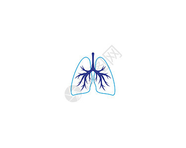 龙肺标志模板矢量图标科学呼吸医疗白色药品解剖学癌症标识蓝色气管图片