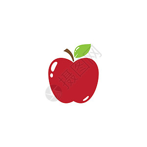 苹果标志模板矢量 ico叶子卡通片花园小吃圆圈果味标识插图饮食农业图片