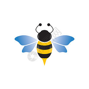 它制作图案蜜蜂标志矢量图标蜂窝微笑眼睛昆虫动物吉祥物送货食物黑色飞行背景图片