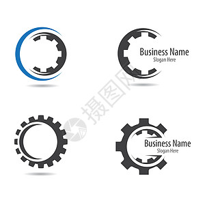 齿轮标志矢量 ico机械引擎工程师切割车轮商业维修营销工程机器图片