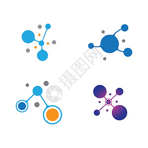 分子标识矢量图标化学原子科学化学品粒子医疗数据插图白色化学家图片