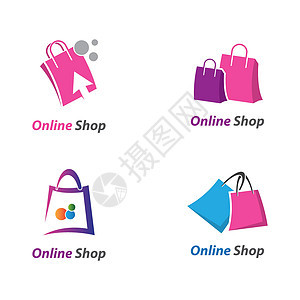 在线商店标识模板图标送货店铺插图技术市场销售创造力零售公司互联网背景图片