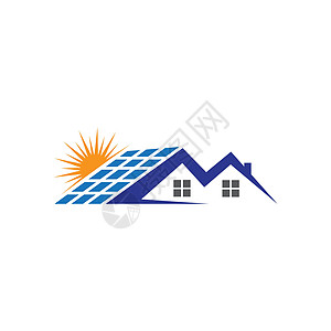 太阳能面板图标徽标蓝色环境活力力量插图电气控制板技术生态阳光图片
