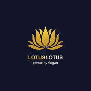 Lotus 标识模板矢量图标植物农场温泉首饰奢华金子精品酒店珠宝瑜伽艺术背景图片