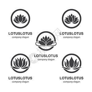 Lotus 标识模板矢量图标叶子园艺百合植物农场艺术温泉瑜伽首饰珠宝背景图片