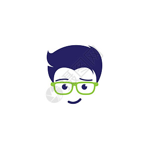 Geek 标志图像男生代码商业爱好者教育学习公司标识品牌插图图片