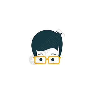 Geek 标志图像爱好者品牌微笑学习代码教育标识插图教程眼镜图片
