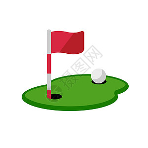 Golf 课程向量图标插图图片