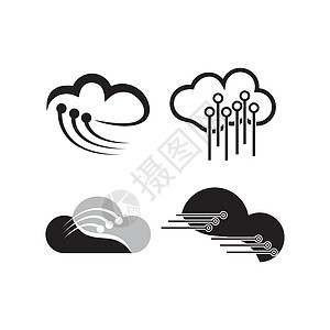 云标志 vecto商业天空数据蓝色技术网络贮存插图公司互联网图片